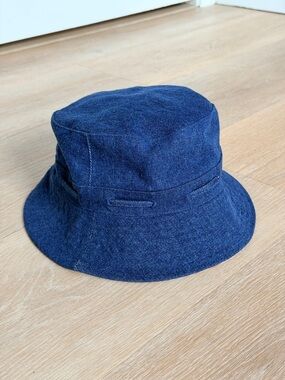 Vintage y2k Reversible Denim Cotton Bucket Hat Two-Sided Classic Fisherman Cap